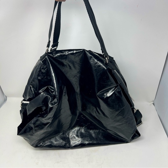 LeSportsac Black Bag With Top Handle And Detachable Shoulder Strap Silver Hardwa - Picture 1 of 10